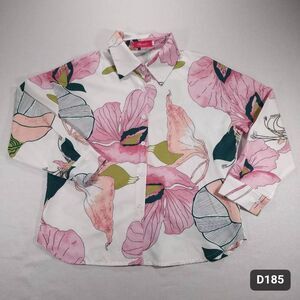 Mundefeis Boho Floral Print Button Up Blouse Size L Excellent Condition